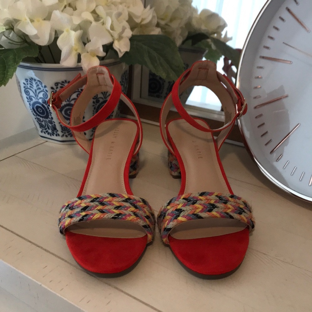 Braided Block Heel Sandal